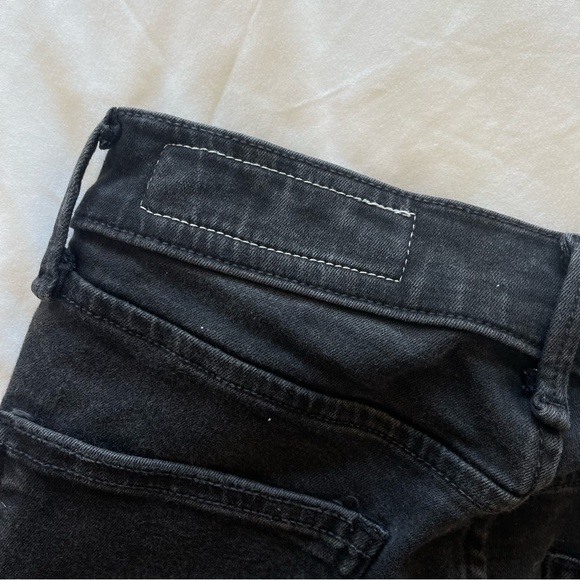 Rag & Bone Isabel Skinny High Rise Black Moto Jean with Ankle Zipper Hardware - Picture 13 of 16